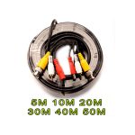 BNC 10M Cable All In One Video Audio Power shielded Cable For CCTV Camera DVR Security System