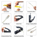Adjustable Crimping Tool PRO HD Crimper RJ45 Cat 5/5e/6/7 Cable Connector - Image 4