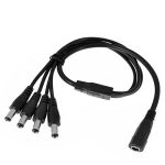 4 Way DC Power Splitter Cable Cord for CCTV Camera 4 Male 1 Female 5.5mm*2.1mm - Image 3