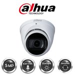 Dahua 5MP Starlight Built in Mic Motorised HDCVI IR Eyeball Camera