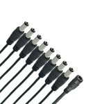 8 Way DC Power Splitter Cable Cord for CCTV Camera 8 Male 1 Female 5.5mm*2.1mm - Image 3