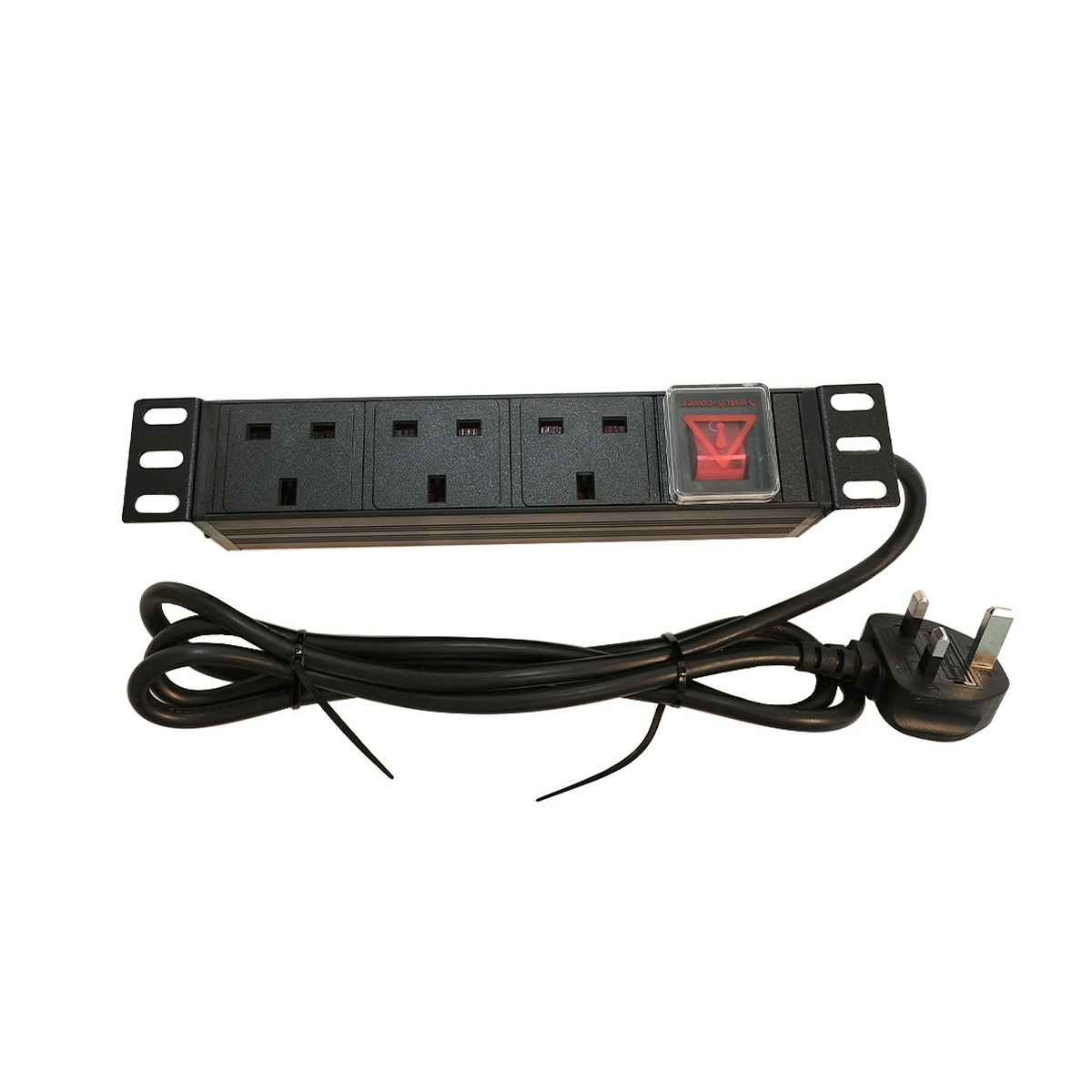 Cabinet-PDU-3WAY.jpg Cabinet PDU-3WAY | 1u 10inch 3way UK pdu with1.5m wire and UK plug ( for 300 Series) - Image 1