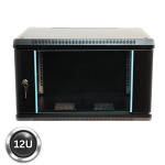 Cabinet 12U-600 | Black Flat Knock down construction wall cabinet | 600*600*12U
