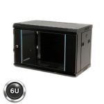 Cabinet 6U-450 | Black Flat Knock down construction wall cabinet | 600*450*6U