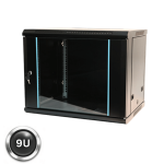 Cabinet 9U-350 | Black Flat Knock down construction wall cabinet | 600*350*9U