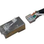 Cat6 Shielded RJ45 2 Piece Crimp Plug (50u) Stranded Round Pack of 50