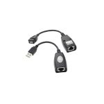 USB Over RJ45 Ethernet LAN Cat5e/6 Cable Extension Extender Adapter Set