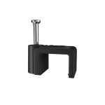 Unifix V44186 4mm (13X6) Black Flat Twin and Earth Cable Clip 100pcs pack
