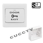 Square PC Fireproof Plastic Door Exit Push Release Button for Access Control +SURFACE BACK BOX