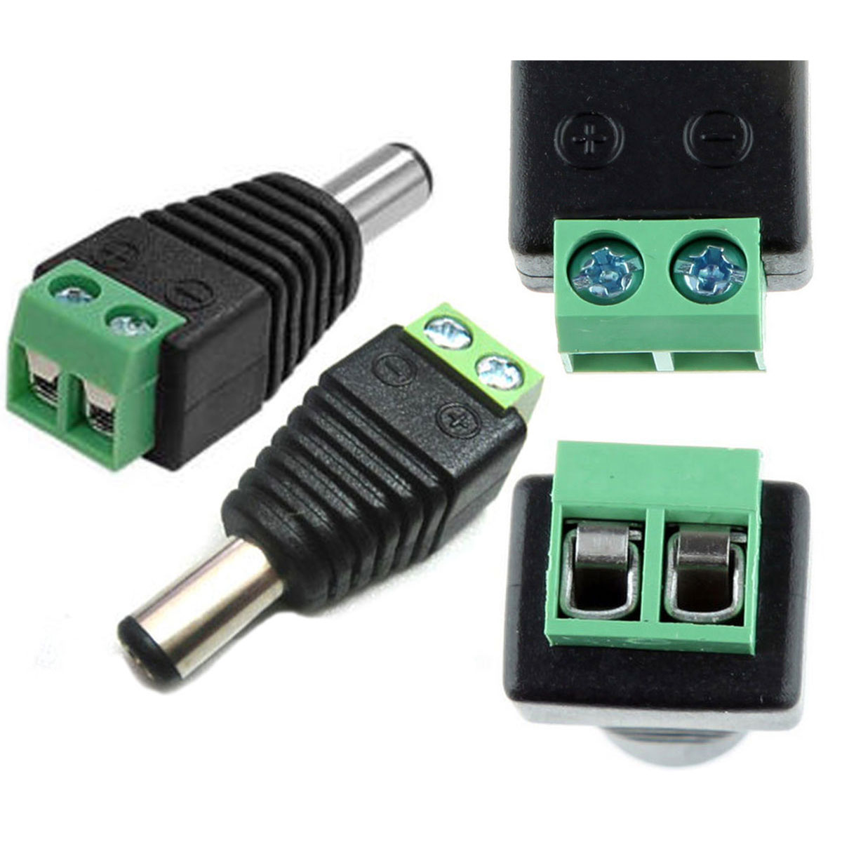 bnc-28.jpg DC Power Socket Plug 2.1mm male Connector Cable Adaptor for CCTV Camera & LED - Image 1
