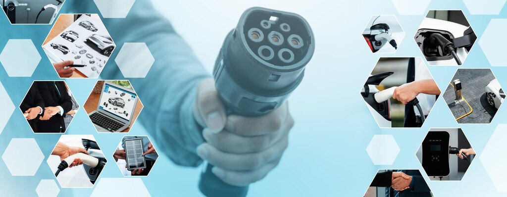 Ev electric car vehicle charging and sustainable lca green energy esg technology