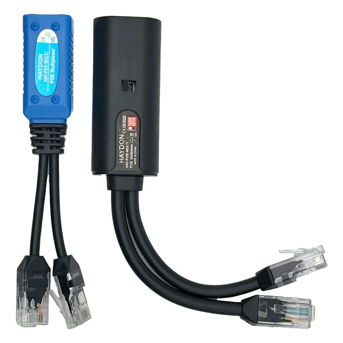 HAY-POE-MULTI_fa2cf43a-b836-427f-95b5-2cf641d95675_1200x1200.png Haydon PoE Splitter Two IP Cameras on One Cat5 6 Cable Pack of 2 - Image 1