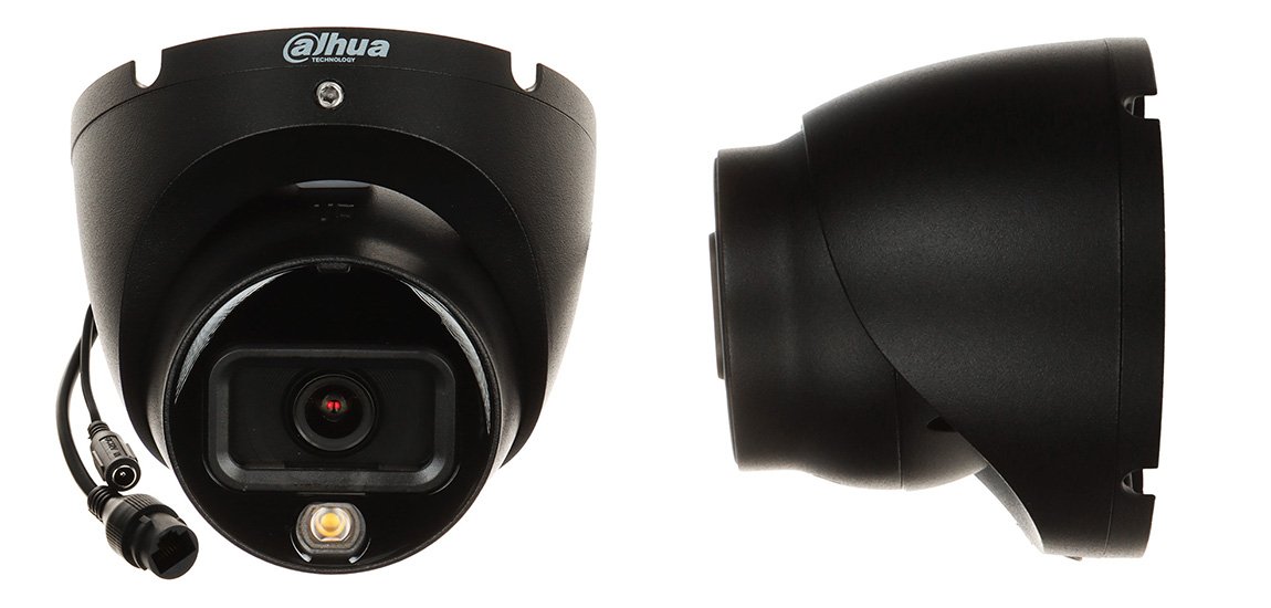 ipc-hdw1839t-a-il-0280b-s6-black.jpg Dahua 8MP Entry Series Dual Illuminator Turret Camera - 2.8mm hdw1839 - Black - Image 1